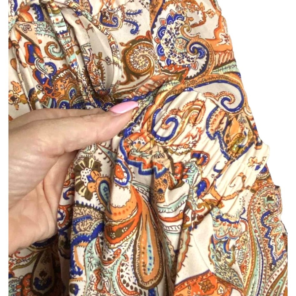 Rosevelvet Strapless multicolor Jumpsuit Tie Waist Cinched Ankle Size Small NWT - Picture 7 of 13